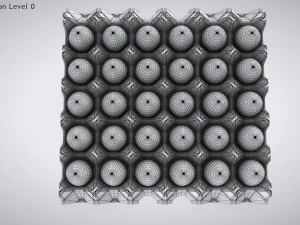 Pulp Egg Tray 30 Egges 3D Model