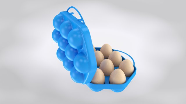 Plastic Eggs Holder 3D 模型 .c4d .max .obj .3ds .fbx .stl .blend 