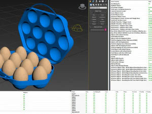 Porta huevos de pl&aacute;stico Modelo 3D