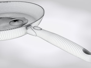 Pan and Fried Egg 3D Model