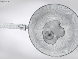 Pan and Fried Egg 3D Model