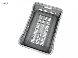 Plastic Crate T1 3D Model