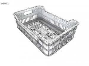 Plastic Crate T1 3D Model