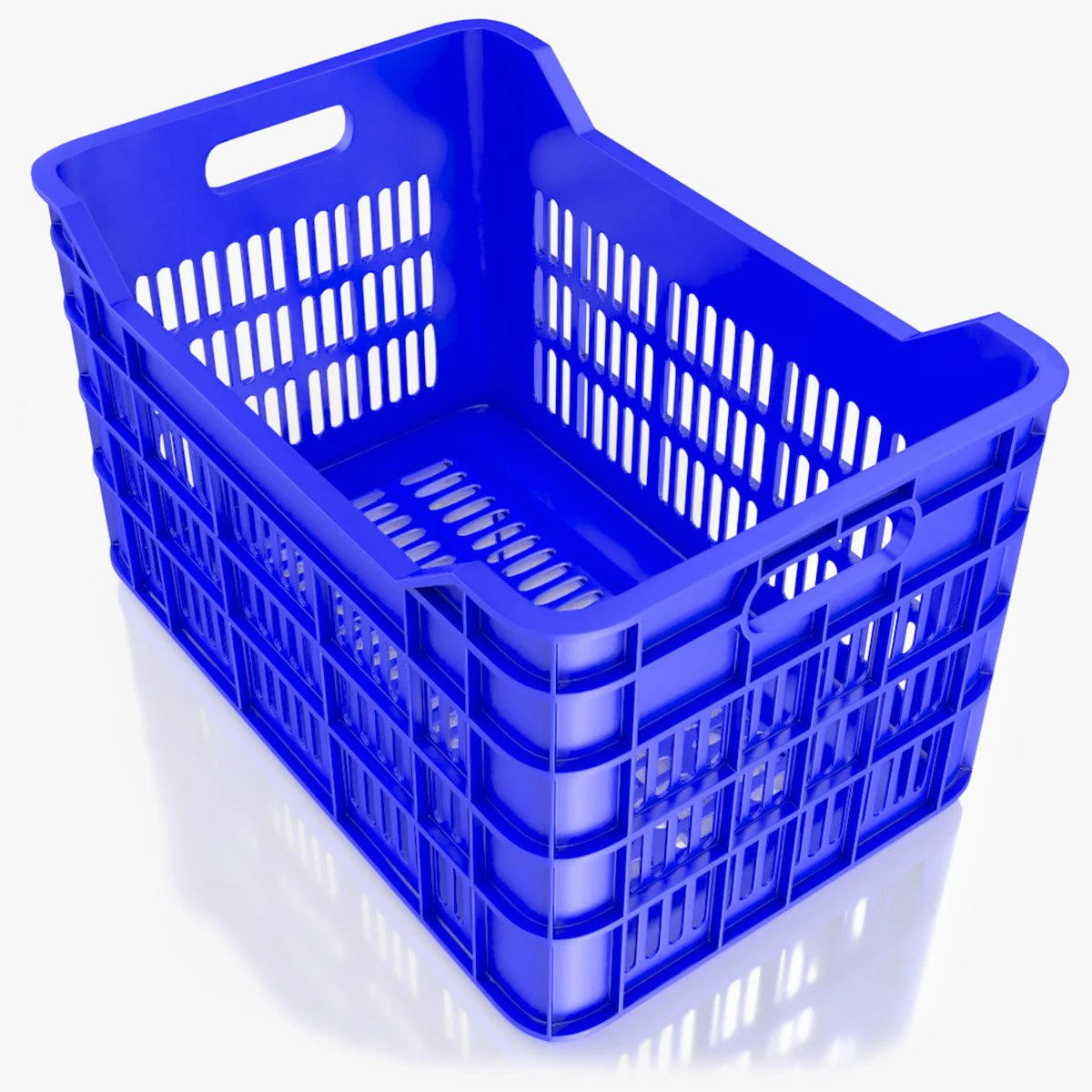 Plastic Crate Large 3D Model .c4d .max .obj .3ds .fbx .stl .blend 