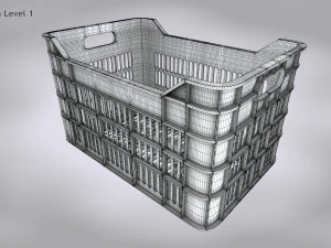 Plastic Crate Large 3D Model