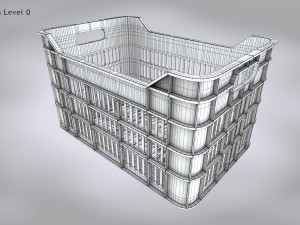 Plastic Crate Large 3D-Modell