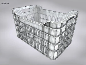 Plastic Crate Large 3D Model