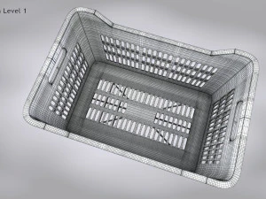 Plastic Crate Large 3D Model
