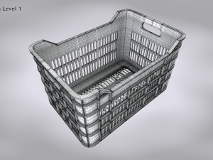 Plastic Crate Large 3D-Modell