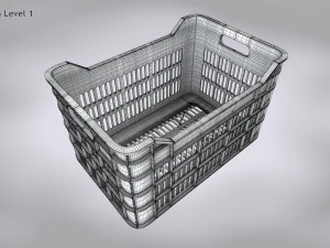 Plastic Crate Large 3D Model