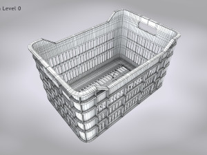 Plastic Crate Large 3D-Modell
