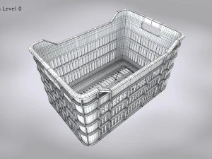 Plastic Crate Large 3D Model