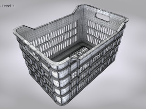 Plastic Crate Large 3D-Modell