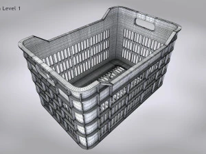 Plastic Crate Large 3D Model