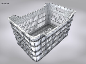 Plastic Crate Large 3D-Modell