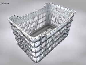 Plastic Crate Large 3D Model