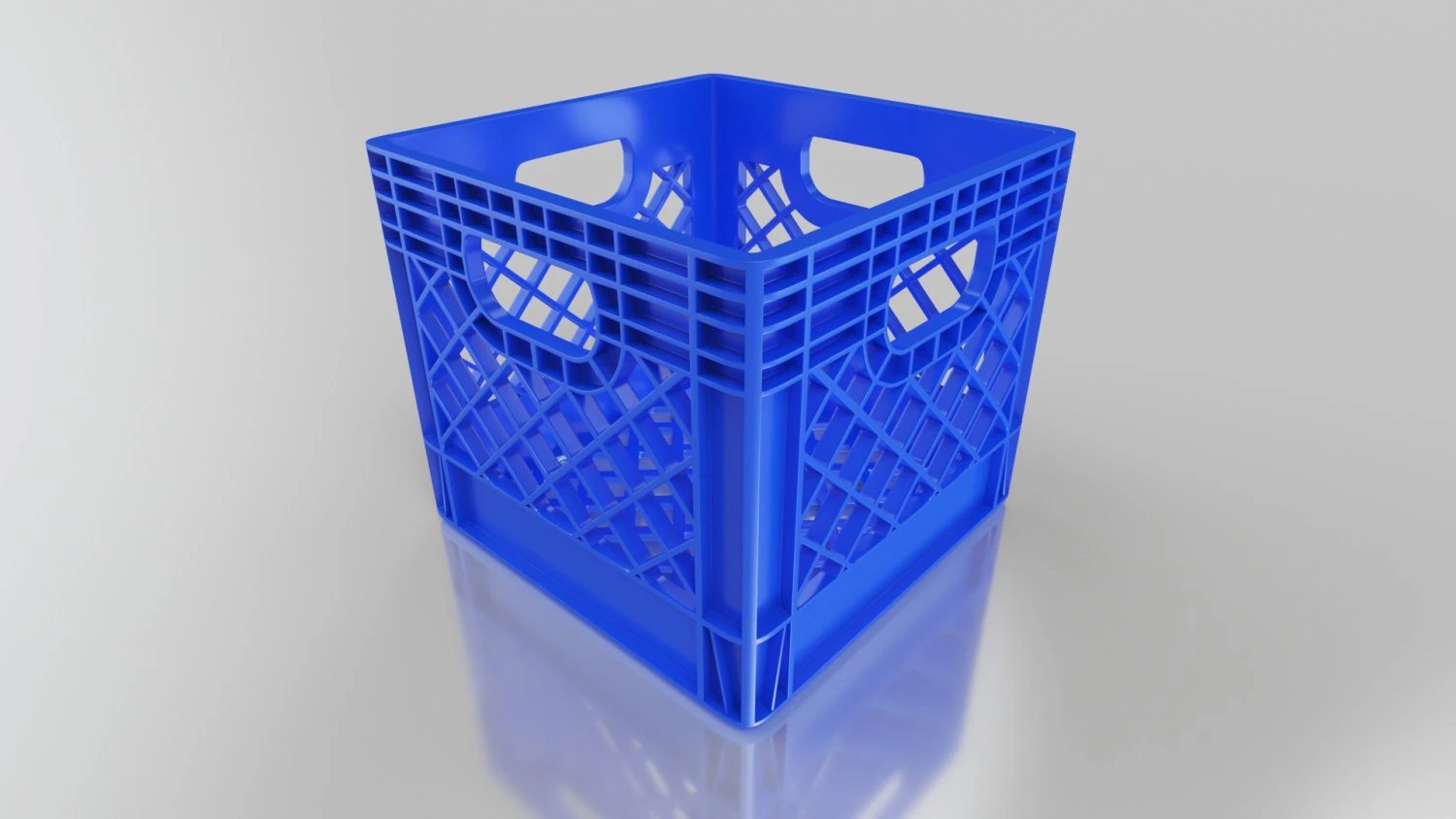 Milk Crate 3D Model .c4d .max .obj .3ds .fbx .stl .blend