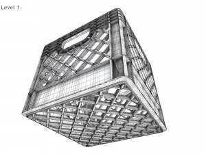 Milk Crate 3D Model