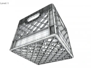 Milk Crate 3D Model