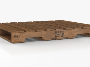 Wooden Pallet T1 3D 모델