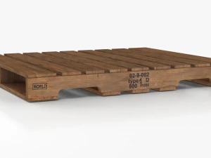 Wooden Pallet T1 3D Model