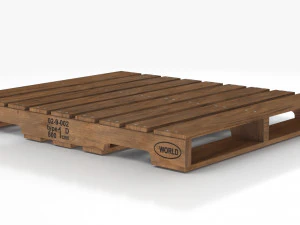 Wooden Pallet T1 3D Model