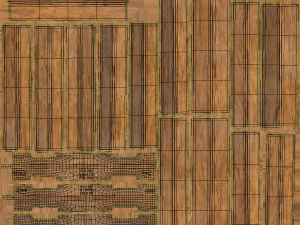 Wooden Pallet T1 3D Model
