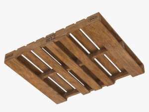 Wooden Pallet T1 3D Model