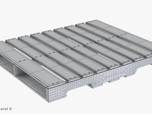 Wooden Pallet T1 3D Model