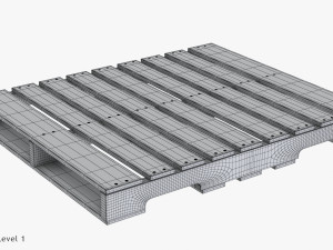 Wooden Pallet T1 3D 모델