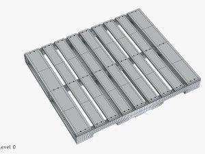 Wooden Pallet T1 3D Model