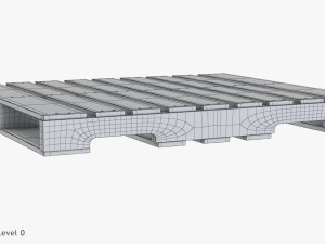 Wooden Pallet T1 3D 모델