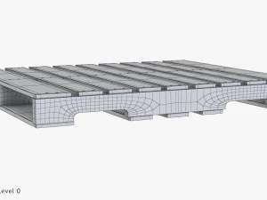 Wooden Pallet T1 3D Model