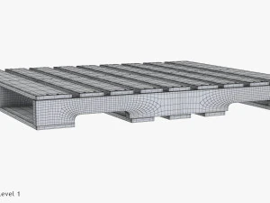 Wooden Pallet T1 3D Model