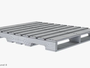 Wooden Pallet T1 3D Model