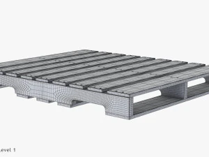 Wooden Pallet T1 3D Model