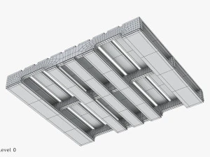 Wooden Pallet T1 3D Model