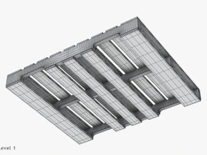 Wooden Pallet T1 3D Model