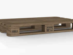 Wooden Pallet T2 3D 模型