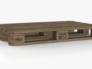 Wooden Pallet T2 3D Model