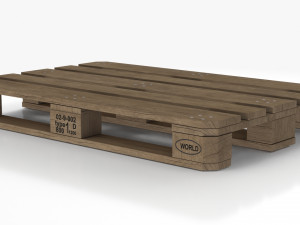 Wooden Pallet T2 3D 模型