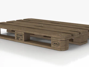 Wooden Pallet T2 3D Model