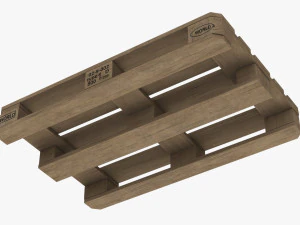 Wooden Pallet T2 3D Model