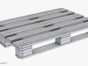 Wooden Pallet T2 3D 模型