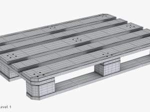 Wooden Pallet T2 3D 模型