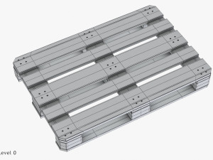 Wooden Pallet T2 3D 模型