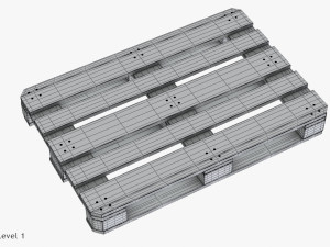 Wooden Pallet T2 3D 模型