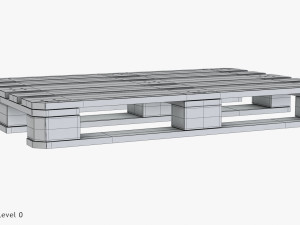 Wooden Pallet T2 3D 模型