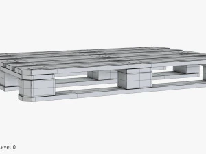 Wooden Pallet T2 3D Model