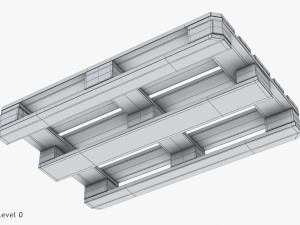 Wooden Pallet T2 3D 模型